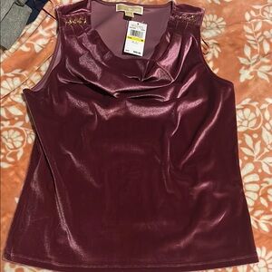 Michael Kors Purple Blouse Elegant Top